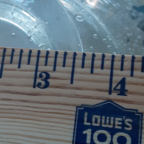 Seeded Glass, Clear,  Footed,  Contemporary Bowl - Picture 8 of 8